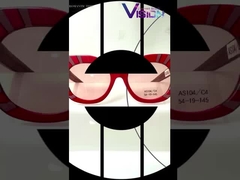 AS104 ตารางตาทรงสี่เหลี่ยม แก้วแดดกรอบอะเซทาท สําหรับผู้หญิง 100% การป้องกัน UV