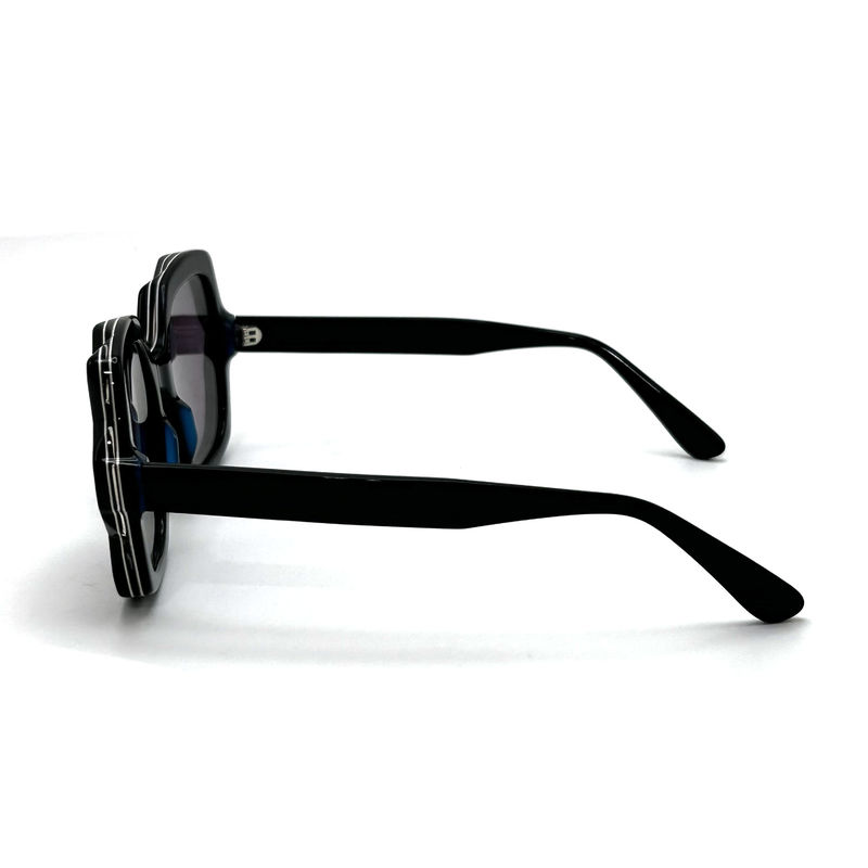 แว่นแดดกรอบอะเซทาทที่มีสไตล์โมเดิร์น โมเดล AS122 - CR 39 100% การป้องกัน UV โรงงาน ODM / OEM