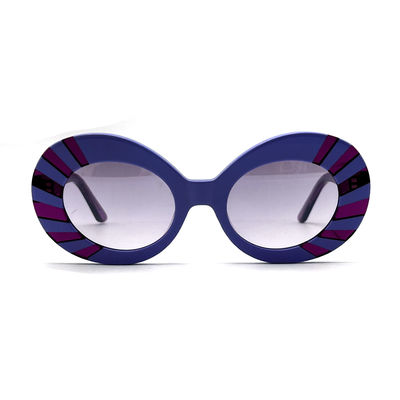 ราคาดี AS102 แว่นตาแดดกรอบอะเซทาทแบบกลมสําหรับผู้หญิง 100% ป้องกันแสง UV ออนไลน์